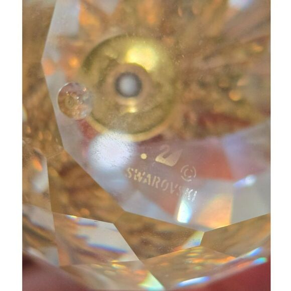 Vintage SWAROVSKI Large Pineapple,4"Tall,w/22k Gold Gilt - Picture 3 of 3